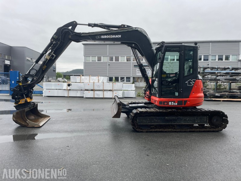 2022 Eurocomach 85SB. Engcon tilt, sentralsmøring, to skuffer, - Escavadeira: foto 1 2022 Eurocomach 85SB. Engcon tilt, sentralsmøring, to skuffer, - Escavadeira: foto 1