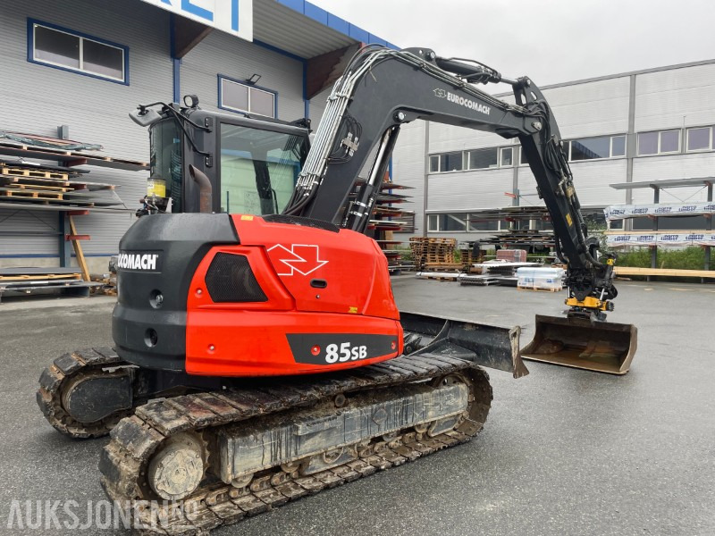 2022 Eurocomach 85SB. Engcon tilt, sentralsmøring, to skuffer, - Escavadeira: foto 3 2022 Eurocomach 85SB. Engcon tilt, sentralsmøring, to skuffer, - Escavadeira: foto 3