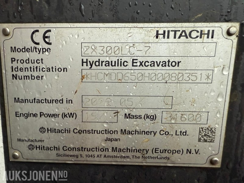 Escavadeira 2022 Hitachi 300LC m/Tiltrotator, Gps og 2 skuffer: foto 19