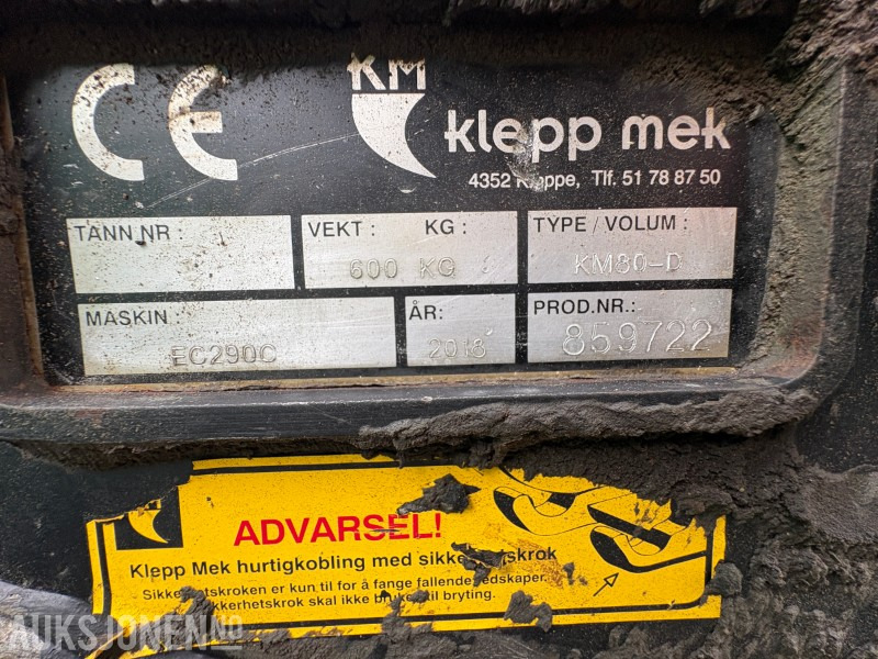 2018 Andre Klepp Mek hurtigfeste KM80-D - Equipamento por Máquina de construção: foto 5 2018 Andre Klepp Mek hurtigfeste KM80-D - Equipamento por Máquina de construção: foto 5