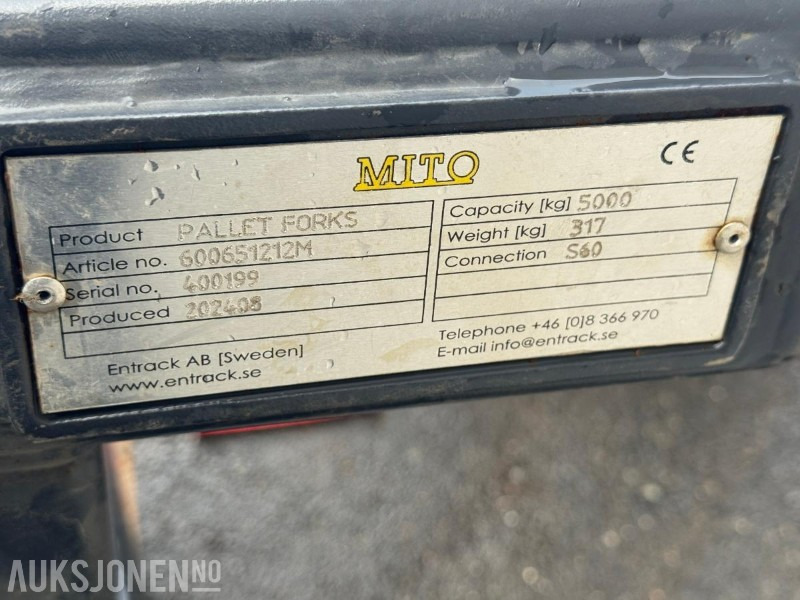 2024 Mito Pallegafler S60 til Gravemaskin - Equipamento por Máquina de construção: foto 5 2024 Mito Pallegafler S60 til Gravemaskin - Equipamento por Máquina de construção: foto 5