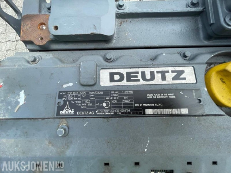 Equipamento por Máquina de construção UBRUKT 2012 Deutz TCD 2012 L04 2V Motor - Hydraulikkpumpe - Styreskap/startskap - UBRUKT - Kjøpt inn for å passe til Powerscreen Warrior og Chieftain 1400.: foto 8