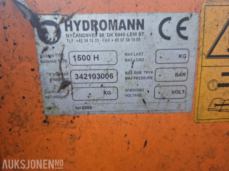 Hydromann 1500 H Snøfreser - Máquina agrícola: foto 5 Hydromann 1500 H Snøfreser - Máquina agrícola: foto 5