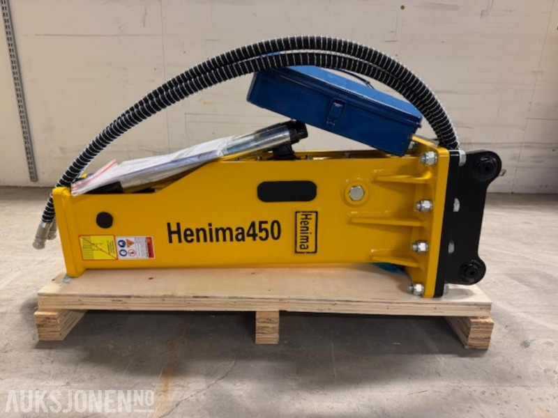 NY HENIMA 450 PIGGHAMMER TIL 1,2-3 TONNS GRAVEMASKIN S30 M/GARANTI - Martelo hidráulico: foto 1 NY HENIMA 450 PIGGHAMMER TIL 1,2-3 TONNS GRAVEMASKIN S30 M/GARANTI - Martelo hidráulico: foto 1