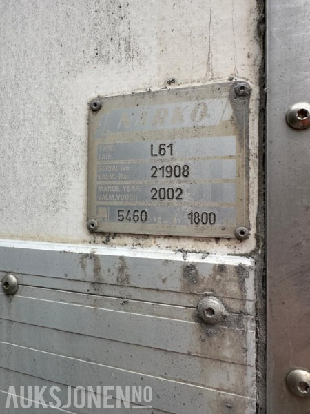 2002 Narko L61 skaptralle med full sideåpning - Reboque: foto 5 2002 Narko L61 skaptralle med full sideåpning - Reboque: foto 5