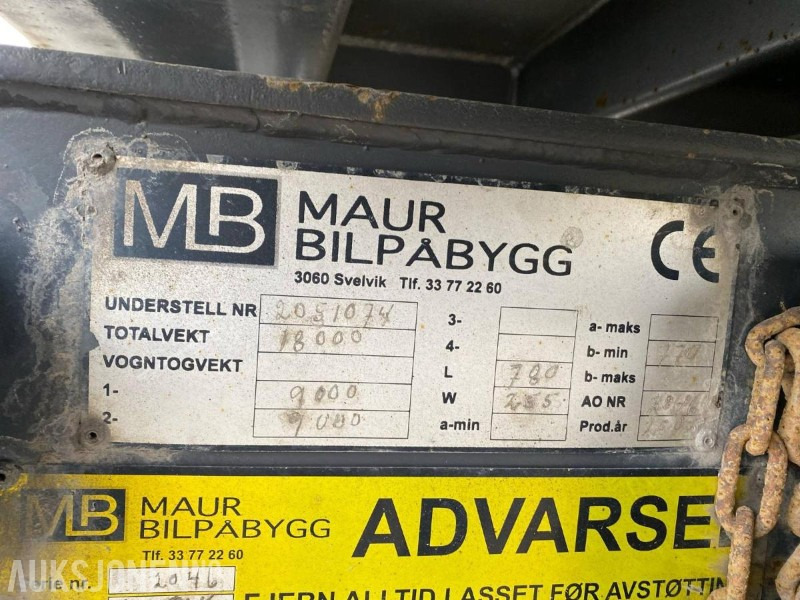Reboque 2005 Maur Bilpåbygg Boggikjerre: foto 9 Reboque 2005 Maur Bilpåbygg Boggikjerre: foto 9