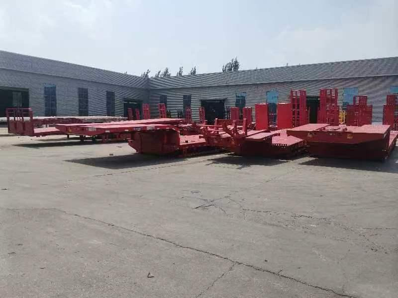Semi-reboque baixa novo ZHICHENG Semi Flat Bed New or Used Low Bed in Length 8m,10,12m, 14m, 16m: foto 9