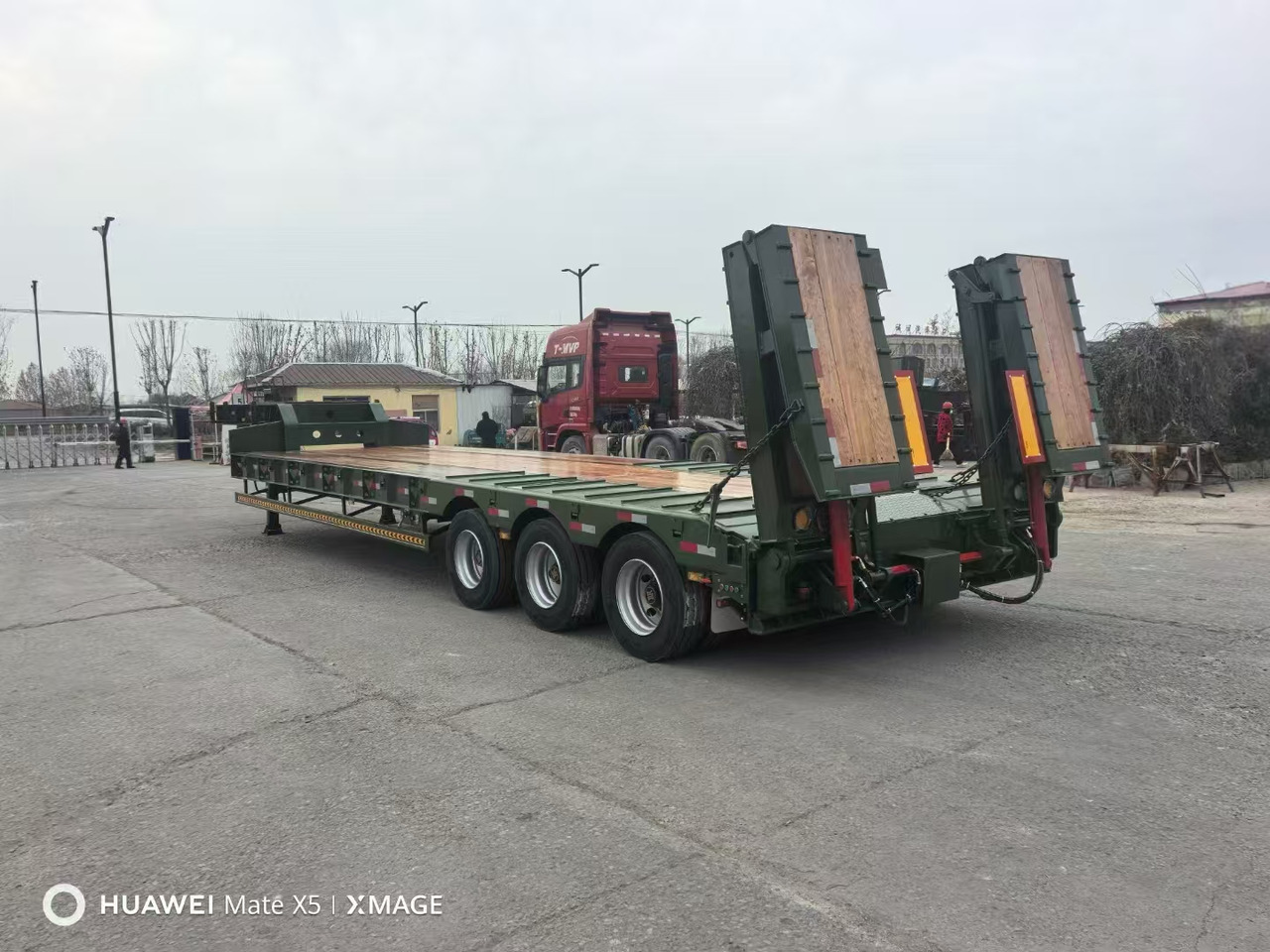 Semi-reboque baixa novo ZHICHENG Semi Flat Bed New or Used Low Bed in Length 8m,10,12m, 14m, 16m: foto 20