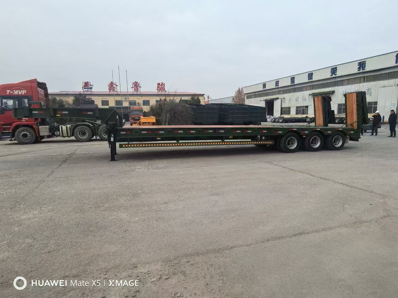 Semi-reboque baixa novo ZHICHENG Semi Flat Bed New or Used Low Bed in Length 8m,10,12m, 14m, 16m: foto 19
