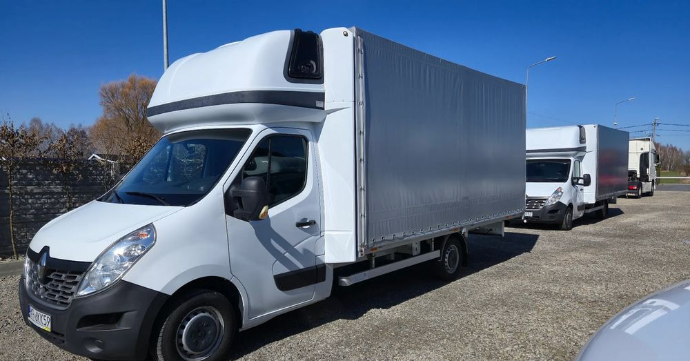 Renault Master 2x +zabudowa 12 palet-reg wysokości Spanie XXL - Carrinha de lona: foto 1 Renault Master 2x +zabudowa 12 palet-reg wysokości Spanie XXL - Carrinha de lona: foto 1