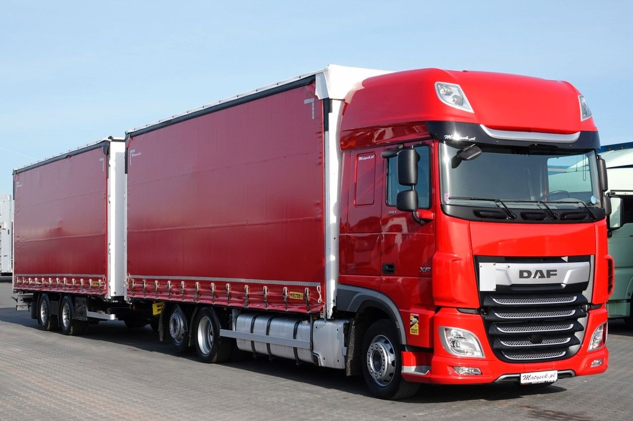 DAF XF 480 / ZESTAW TANDEM / 120 M3 / PRZEJAZDOWY / - Camião de lona: foto 1 DAF XF 480 / ZESTAW TANDEM / 120 M3 / PRZEJAZDOWY / - Camião de lona: foto 1