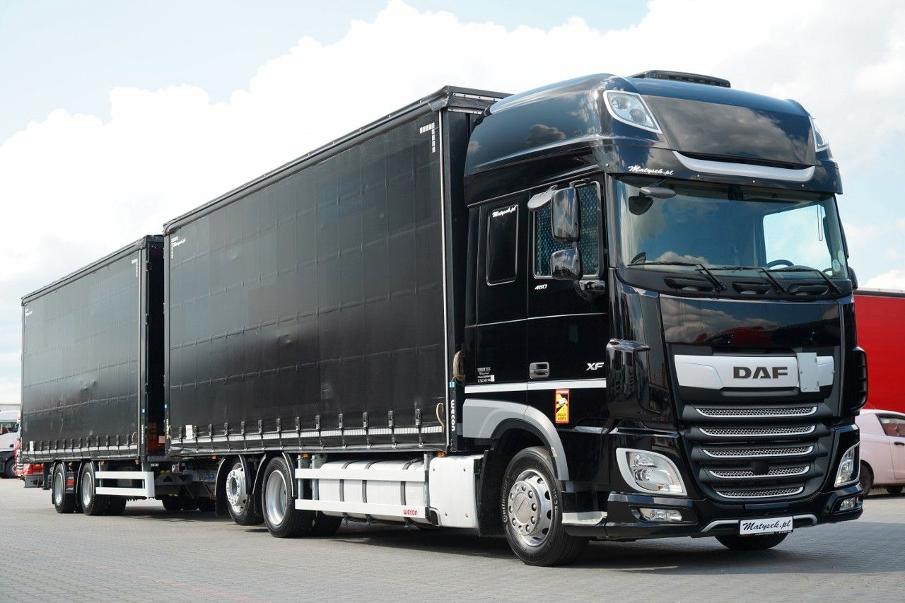 DAF XF 480 / ZESTAW TANDEM / 120 M3 / PRZEJAZDOWY / - Camião de lona: foto 4 DAF XF 480 / ZESTAW TANDEM / 120 M3 / PRZEJAZDOWY / - Camião de lona: foto 4