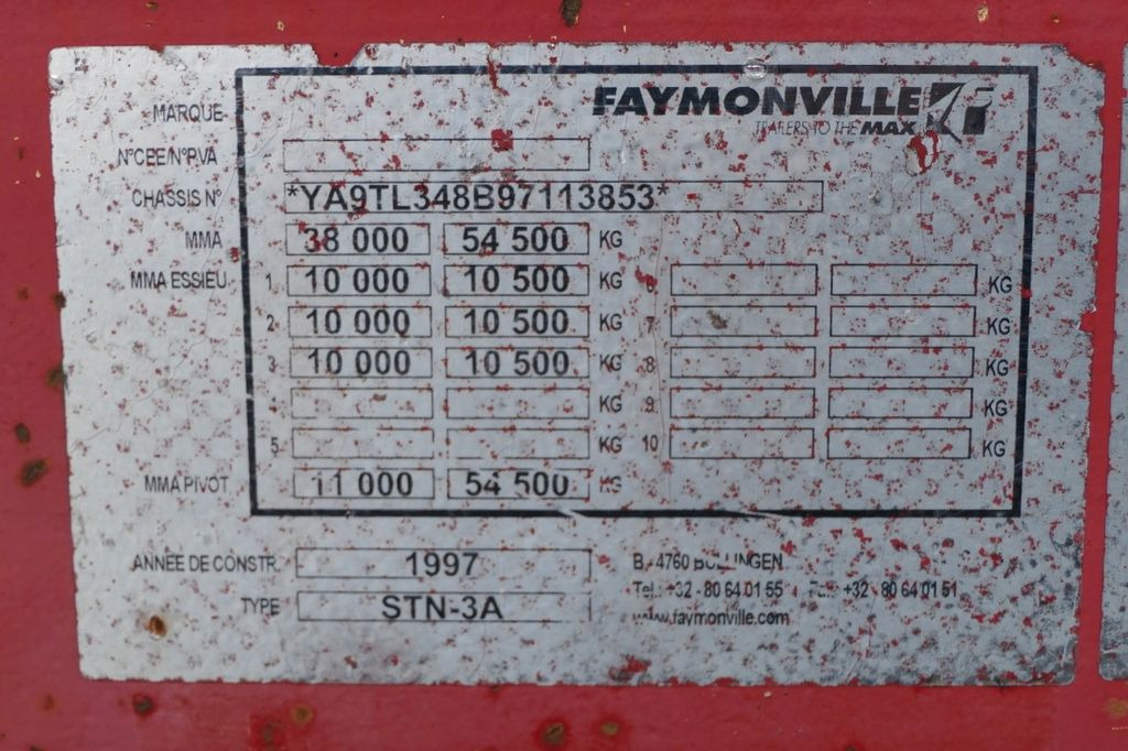 Semi-reboque baixa Faymonville STN-3A / NACZEPA LAWETA / NISKOPODWOZIE / ROZCIĄ: foto 20