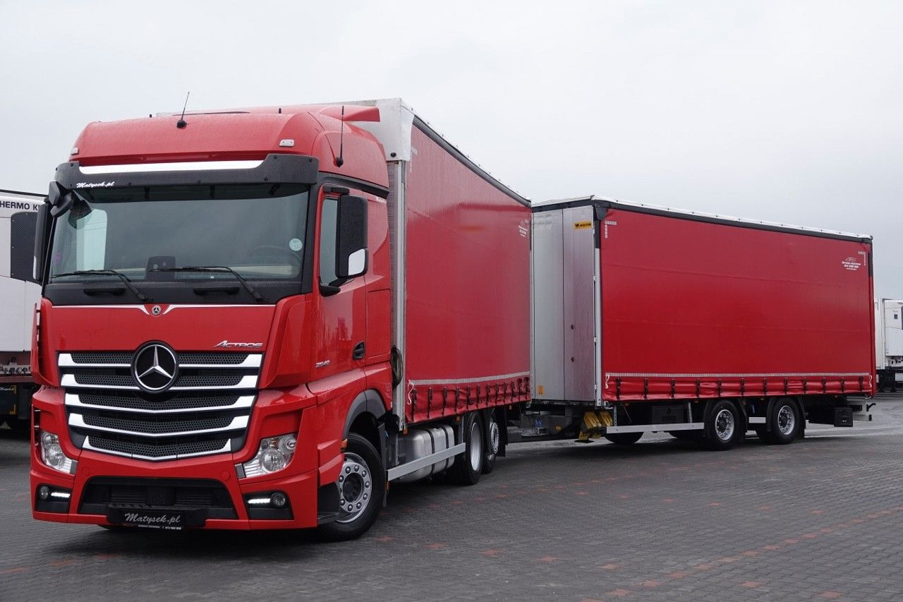 Mercedes-Benz ACTROS 2548 / ZESTAW TANDEM 120 M3 / PRZEJAZDOWY - Camião de lona: foto 1 Mercedes-Benz ACTROS 2548 / ZESTAW TANDEM 120 M3 / PRZEJAZDOWY - Camião de lona: foto 1