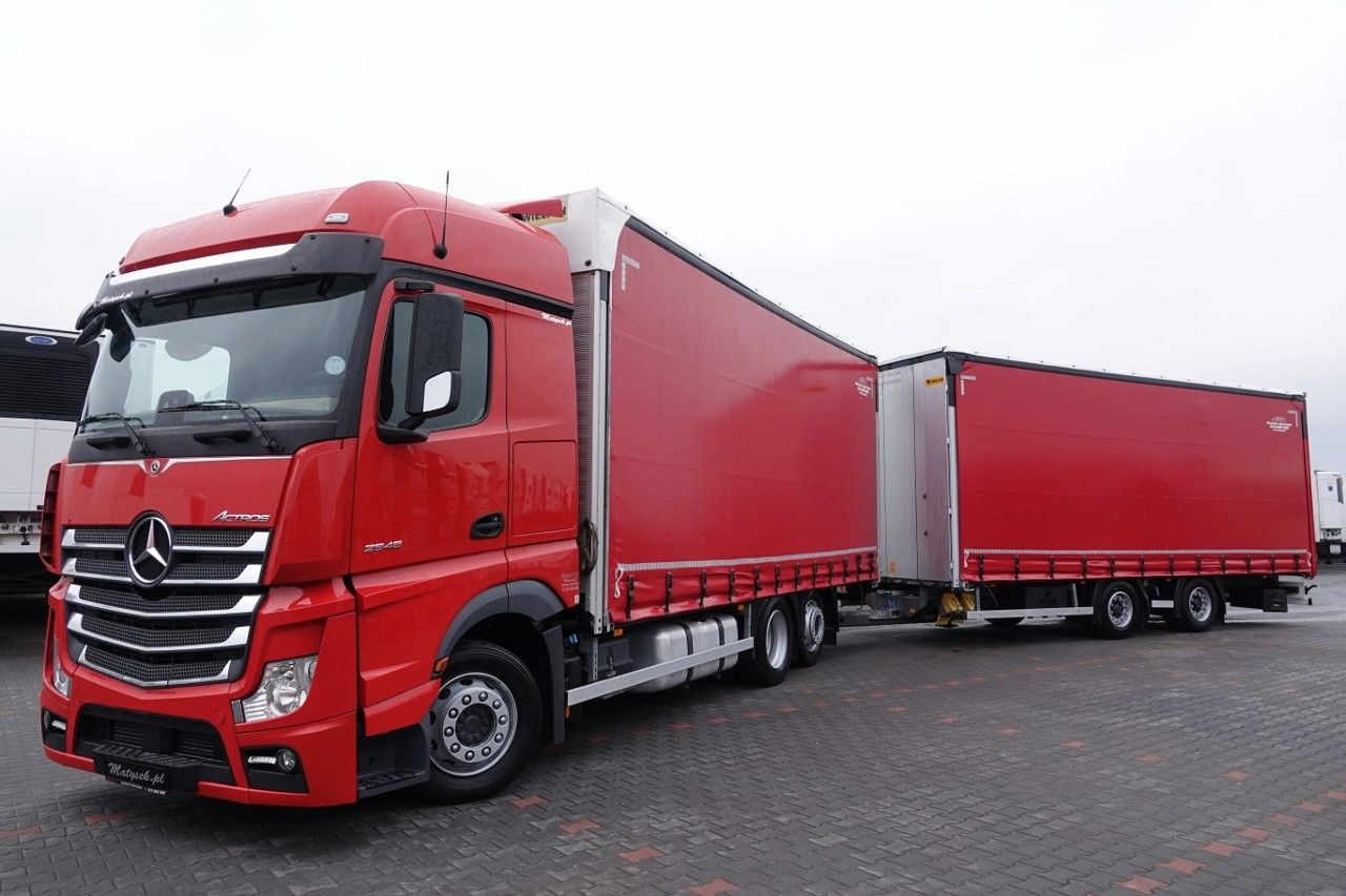 Mercedes-Benz ACTROS 2548 / ZESTAW TANDEM 120 M3 / PRZEJAZDOWY - Camião de lona: foto 2 Mercedes-Benz ACTROS 2548 / ZESTAW TANDEM 120 M3 / PRZEJAZDOWY - Camião de lona: foto 2