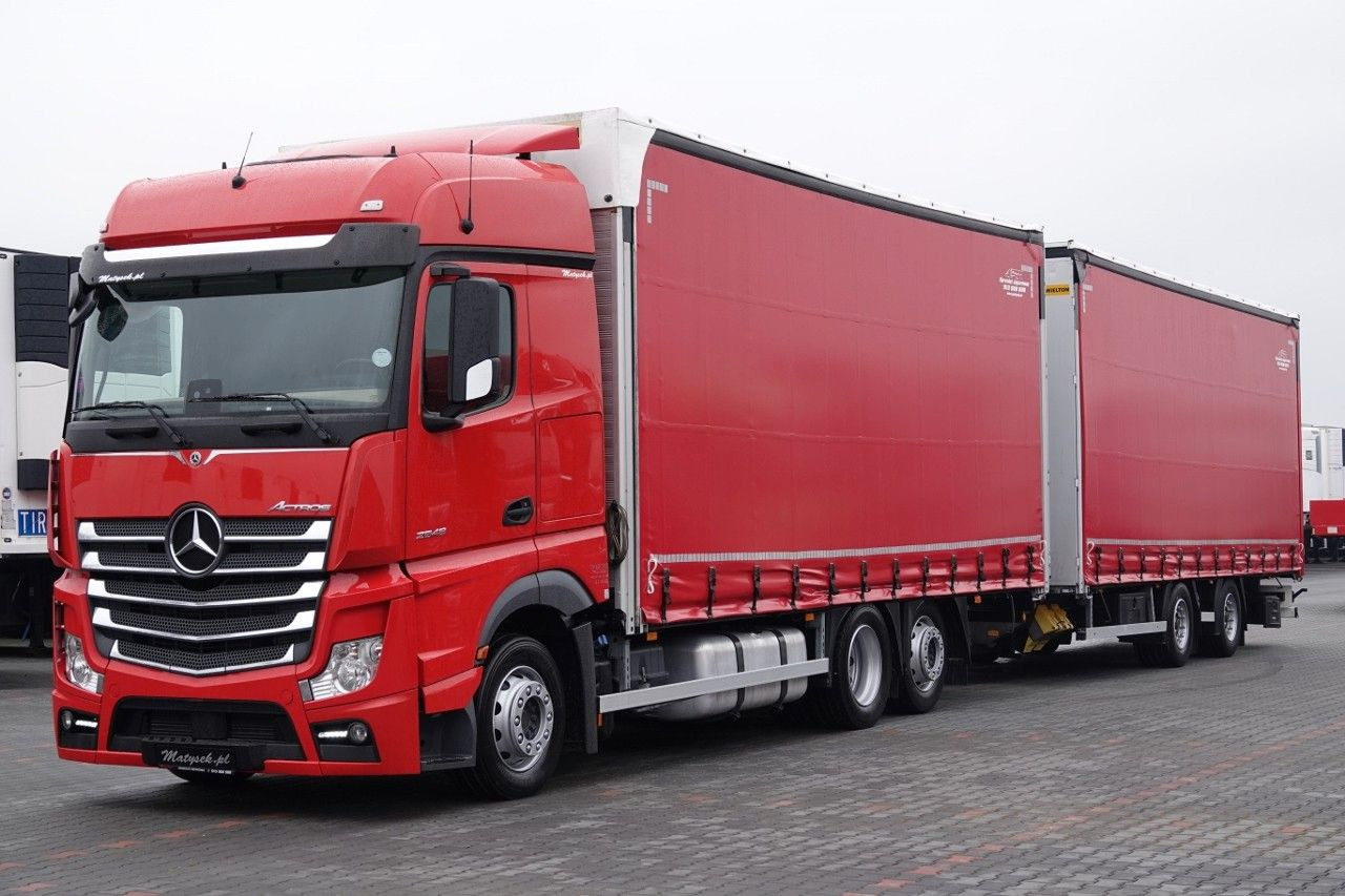 Mercedes-Benz ACTROS 2548 / ZESTAW TANDEM 120 M3 / PRZEJAZDOWY - Camião de lona: foto 5 Mercedes-Benz ACTROS 2548 / ZESTAW TANDEM 120 M3 / PRZEJAZDOWY - Camião de lona: foto 5
