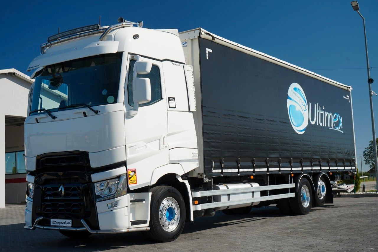 Renault T 440 / 6X2 / SOLÓWKA / FIRANKA 9.5 M / I-PARK - Camião de lona: foto 1 Renault T 440 / 6X2 / SOLÓWKA / FIRANKA 9.5 M / I-PARK - Camião de lona: foto 1
