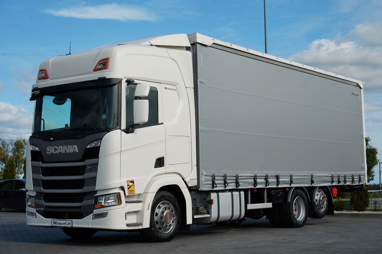 Scania R 450 / MEGA / 6x2 / FIRANKA - 8,2 m / SOLÓWKA / - Camião de lona: foto 1 Scania R 450 / MEGA / 6x2 / FIRANKA - 8,2 m / SOLÓWKA / - Camião de lona: foto 1