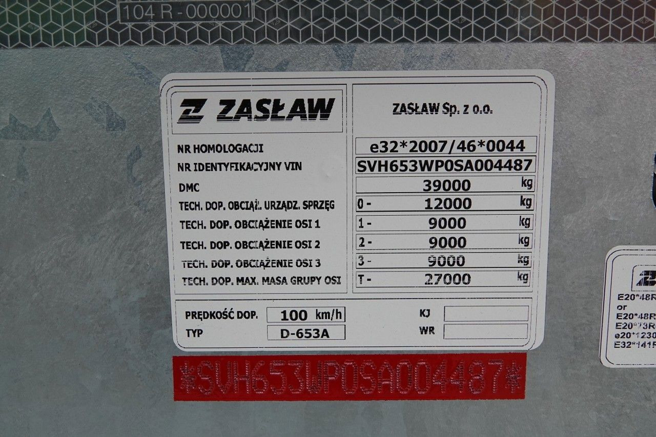 Semi-reboque de lona novo ZASŁAW WYWROTKA 26 m3 / FABRYCZNIE NOWA / STALOWA ZASŁAW WYWROTKA 24 m3 / FABRYCZNIE NOWA / STALOWA / RYN: foto 18