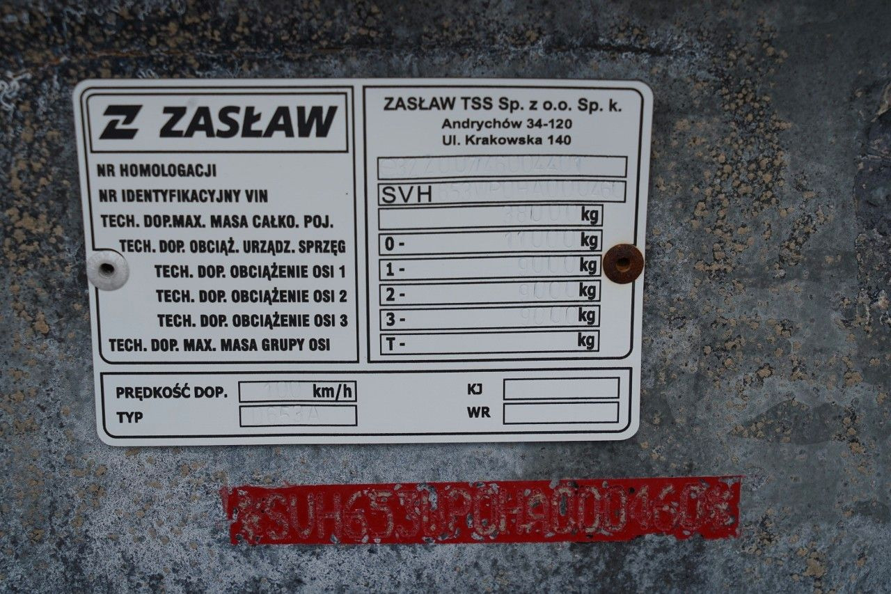 Semi-reboque basculante ZASŁAW WYWROTKA 27 m3 / STALOWA / HP / RYNNA / 2017 rok: foto 19