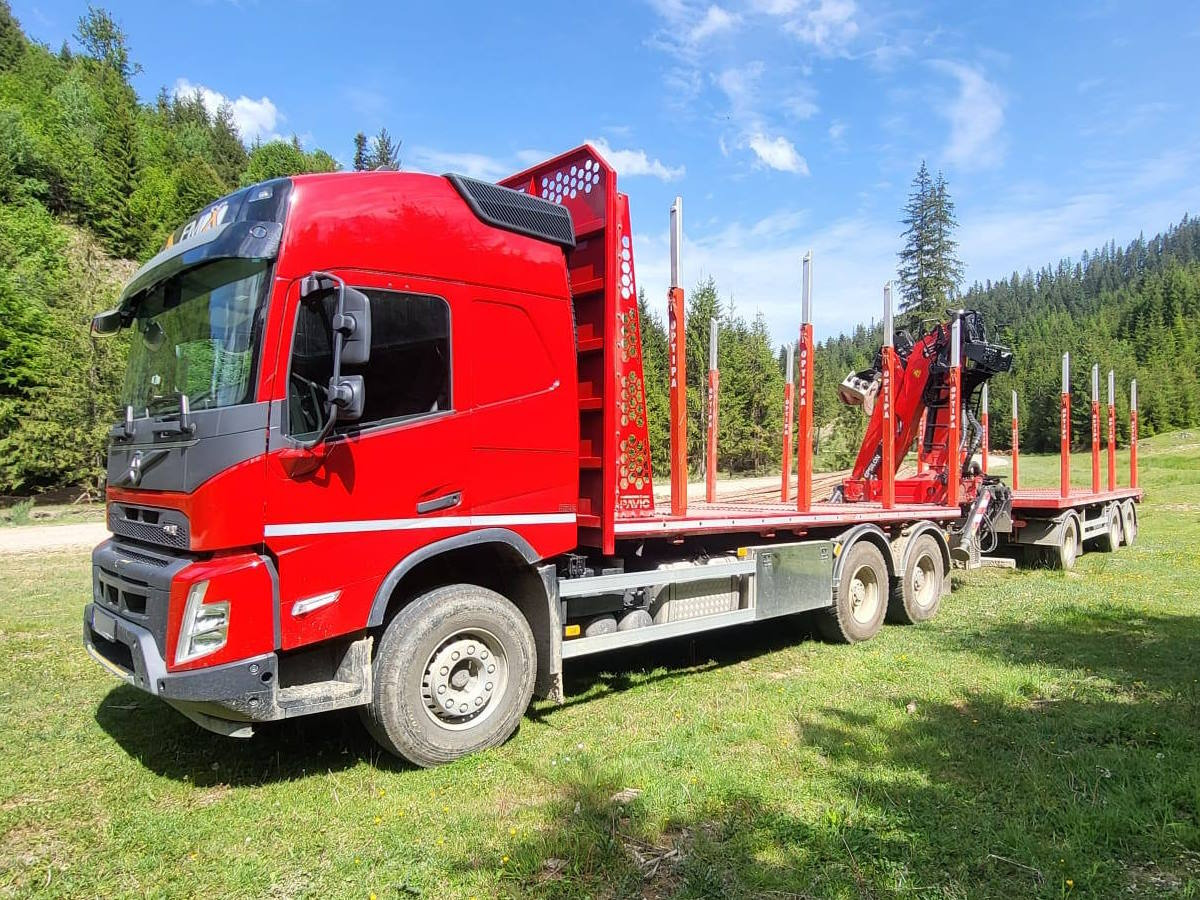 VOLVO FMX 500 - Camião de transporte de madeira, Camião grua: foto 1 VOLVO FMX 500 - Camião de transporte de madeira, Camião grua: foto 1