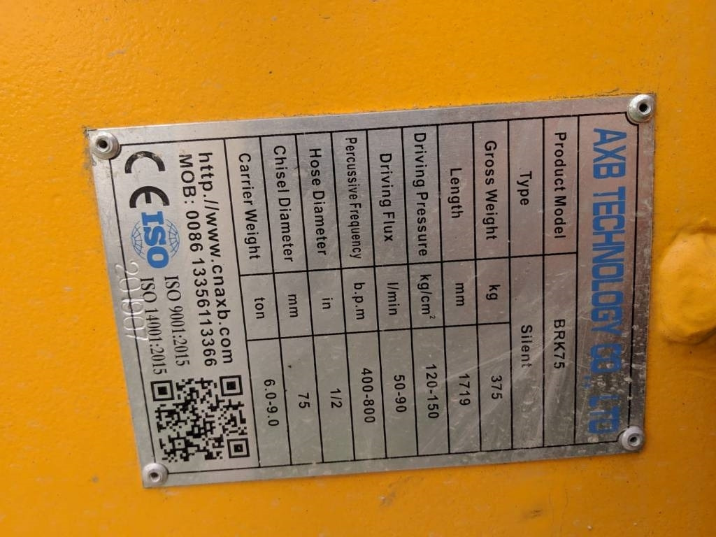 AXB BKR - Martelo hidráulico por Máquina de construção: foto 4 AXB BKR - Martelo hidráulico por Máquina de construção: foto 4
