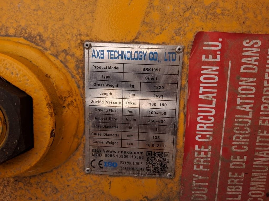 AXB BKR - Martelo hidráulico por Máquina de construção: foto 5 AXB BKR - Martelo hidráulico por Máquina de construção: foto 5