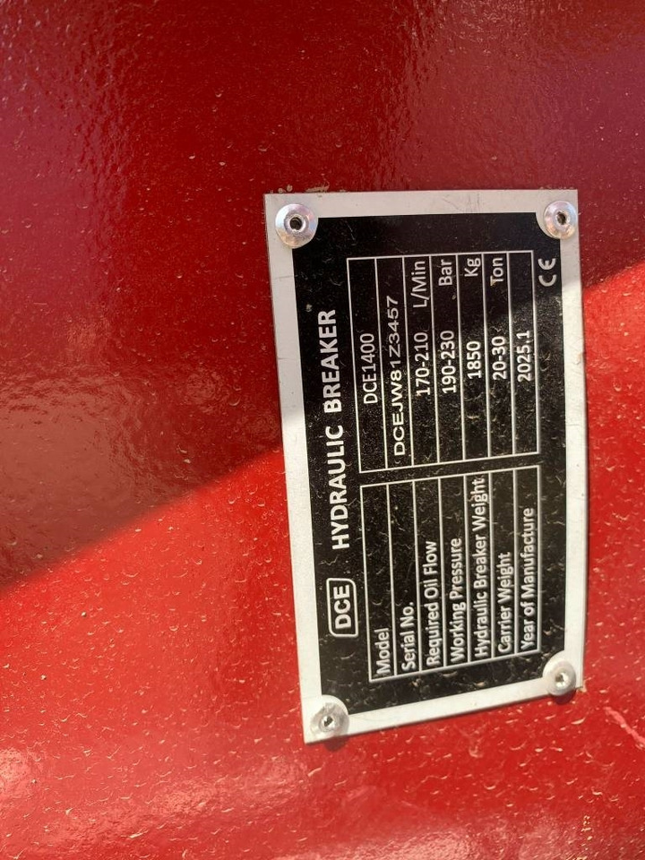 DCE 1400 Hydraulic Breaker - Martelo hidráulico por Máquina de construção: foto 3 DCE 1400 Hydraulic Breaker - Martelo hidráulico por Máquina de construção: foto 3