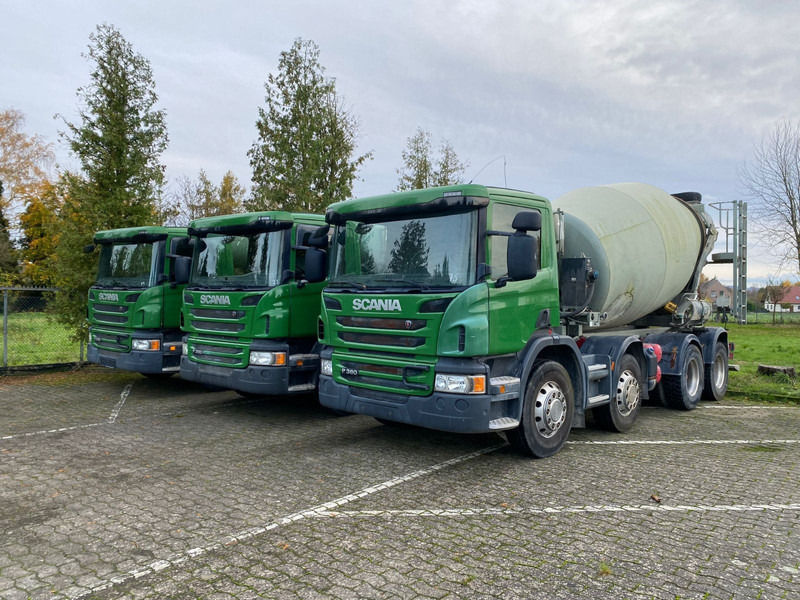 Scania 2x P360 Betonmischer 8x4 Blatt/Blatt E6 2 stück - Camião betoneira: foto 1 Scania 2x P360 Betonmischer 8x4 Blatt/Blatt E6 2 stück - Camião betoneira: foto 1
