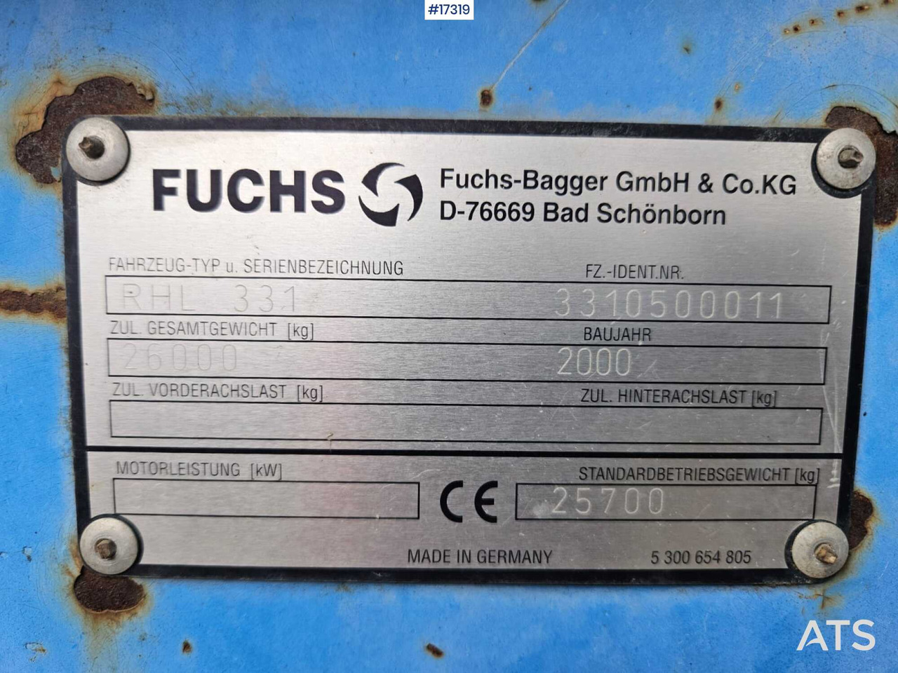 Escavadora de rastos FUCHS RHL 331 crawler excavator (2000): foto 15
