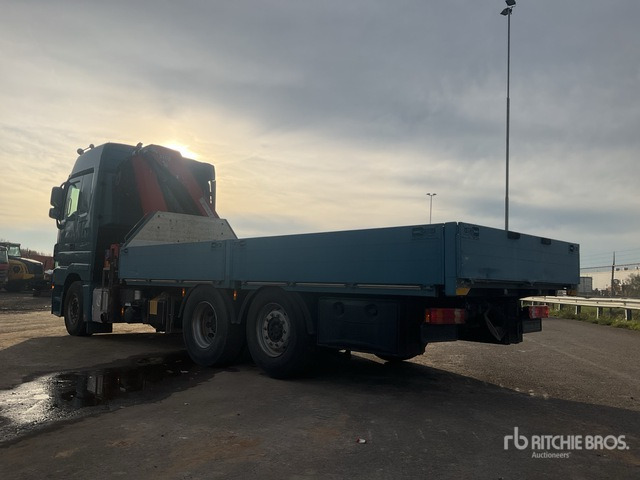 2012 Mercedes-Benz Actros 930.20 2012 HMF 3000-K3 Articulated Bo ... Flatbed Truck with Crane - Camião de caixa aberta/ Plataforma, Camião grua: foto 1 2012 Mercedes-Benz Actros 930.20 2012 HMF 3000-K3 Articulated Bo ... Flatbed Truck with Crane - Camião de caixa aberta/ Plataforma, Camião grua: foto 1