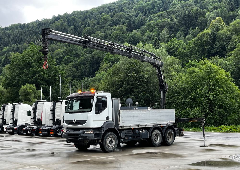 Renault Kerax 380 EEV // Skrzynia Burtowa // HIAB XS166 Hipro + Radio // Zwolnice // // - Camião de caixa aberta/ Plataforma, Camião grua: foto 1 Renault Kerax 380 EEV // Skrzynia Burtowa // HIAB XS166 Hipro + Radio // Zwolnice // // - Camião de caixa aberta/ Plataforma, Camião grua: foto 1