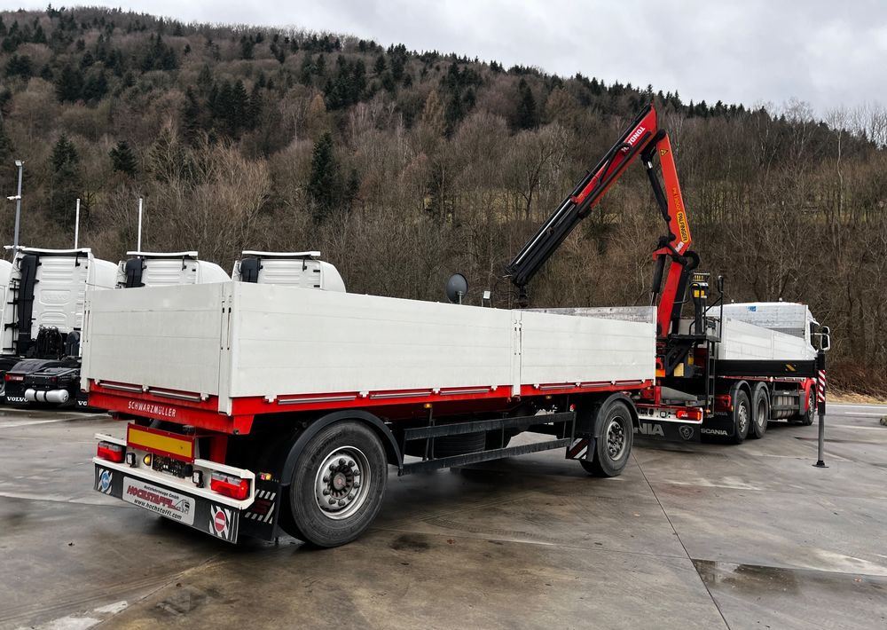 Scania R450 // 2014 // HDS Palfinger 13002 // 6x4 oś skrętna+podnoszona // Przyczepa Schwarzmuller // - Camião de caixa aberta/ Plataforma: foto 5 Scania R450 // 2014 // HDS Palfinger 13002 // 6x4 oś skrętna+podnoszona // Przyczepa Schwarzmuller // - Camião de caixa aberta/ Plataforma: foto 5