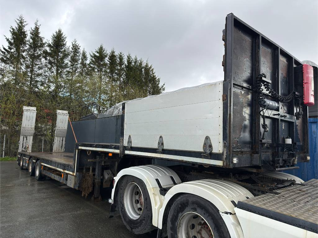 Broshuis 2190/27 maskinsemi med kjørebruer - Semi-reboque baixa: foto 1 Broshuis 2190/27 maskinsemi med kjørebruer - Semi-reboque baixa: foto 1