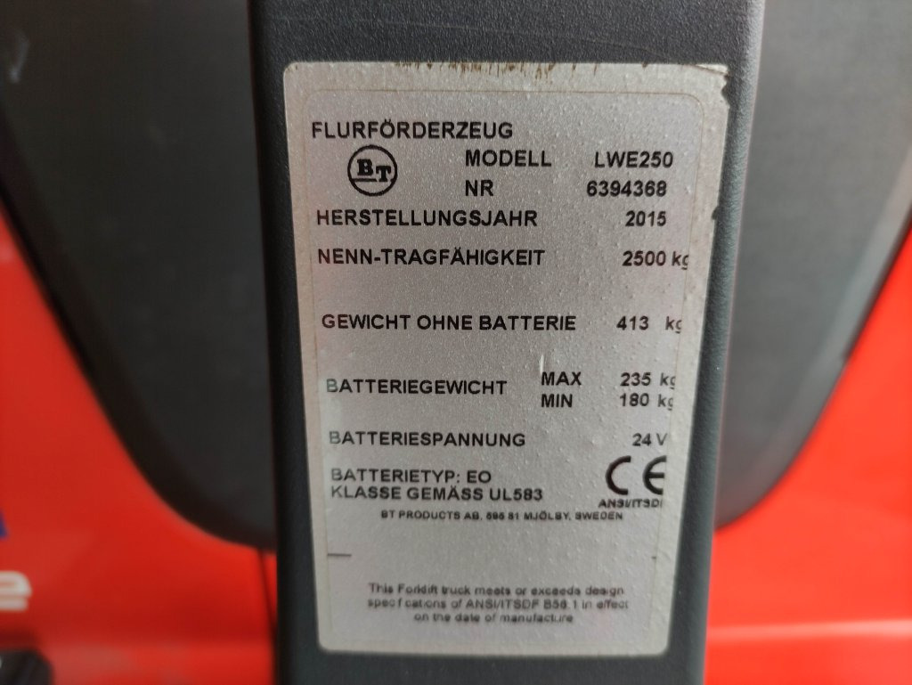 BT LWE250 - Porta-palete: foto 5 BT LWE250 - Porta-palete: foto 5