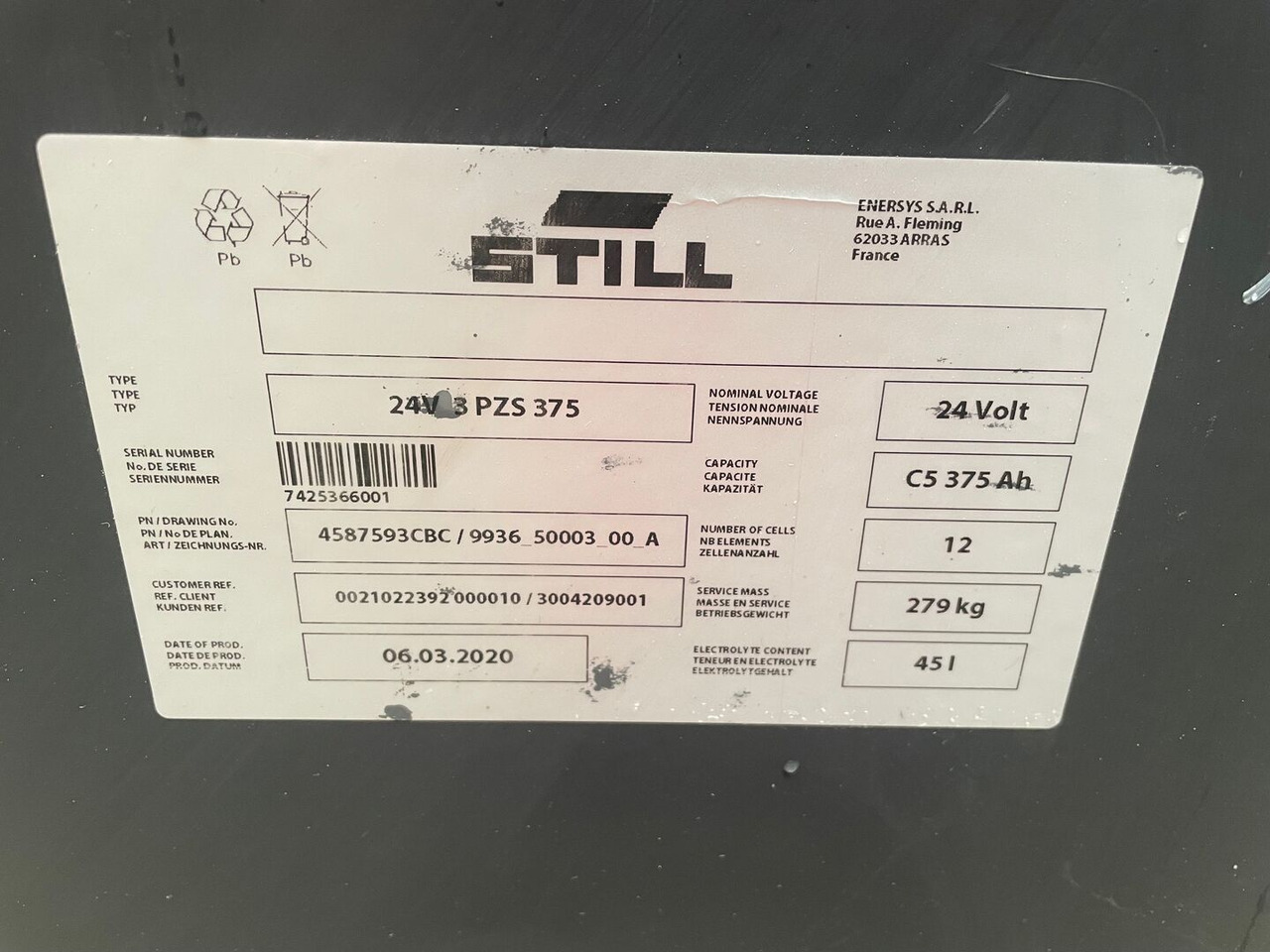 Hawker 24 Volt I 3 PZS 375 - Bateria automotiva por Equipamento de movimentação: foto 2 Hawker 24 Volt I 3 PZS 375 - Bateria automotiva por Equipamento de movimentação: foto 2