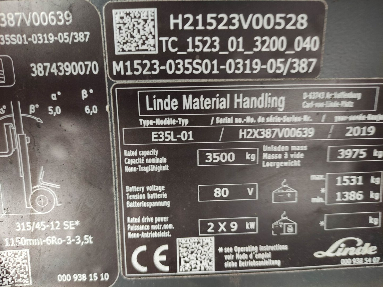 Empilhadeira elétrica Linde E35L-01-387: foto 6