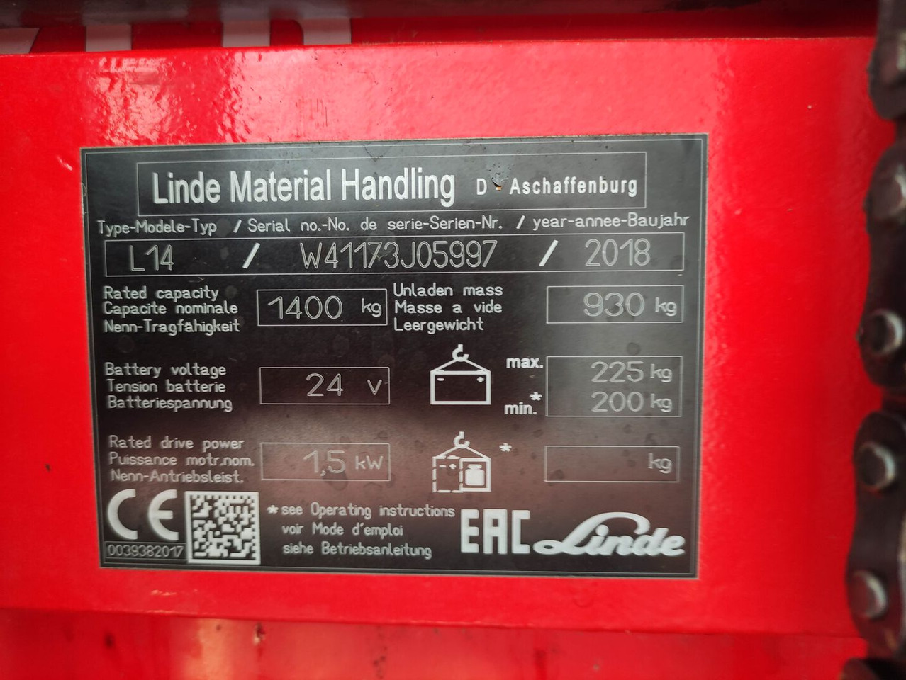 Linde L14i-1173 - Stacker: foto 5 Linde L14i-1173 - Stacker: foto 5