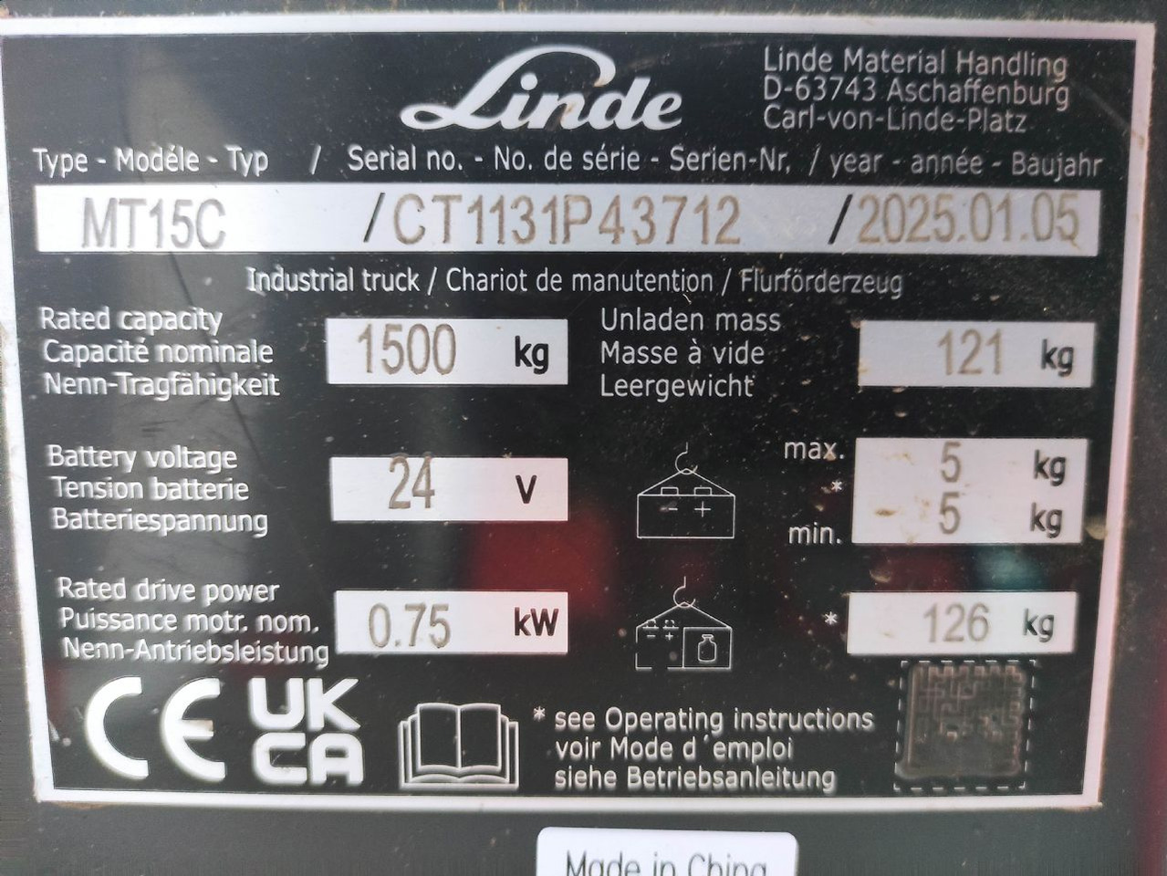 Linde MT15C - Porta-palete: foto 5 Linde MT15C - Porta-palete: foto 5