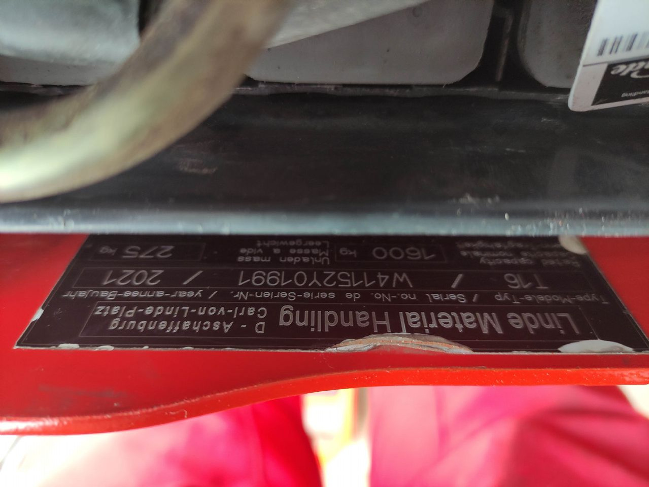 Linde T16-1152 (LACK NEU) - Porta-palete: foto 5 Linde T16-1152 (LACK NEU) - Porta-palete: foto 5