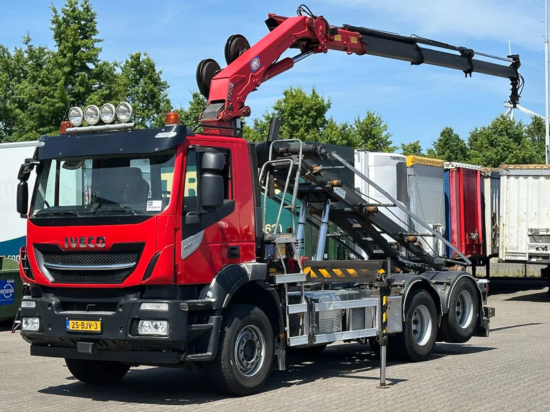 Iveco Stralis 400 6x2 HMF 1720 K3 Kraan Met 24T HTS Kabel Systeem / Rotator / Euro 6 - Camião com sistema de cabo, Camião grua: foto 1 Iveco Stralis 400 6x2 HMF 1720 K3 Kraan Met 24T HTS Kabel Systeem / Rotator / Euro 6 - Camião com sistema de cabo, Camião grua: foto 1