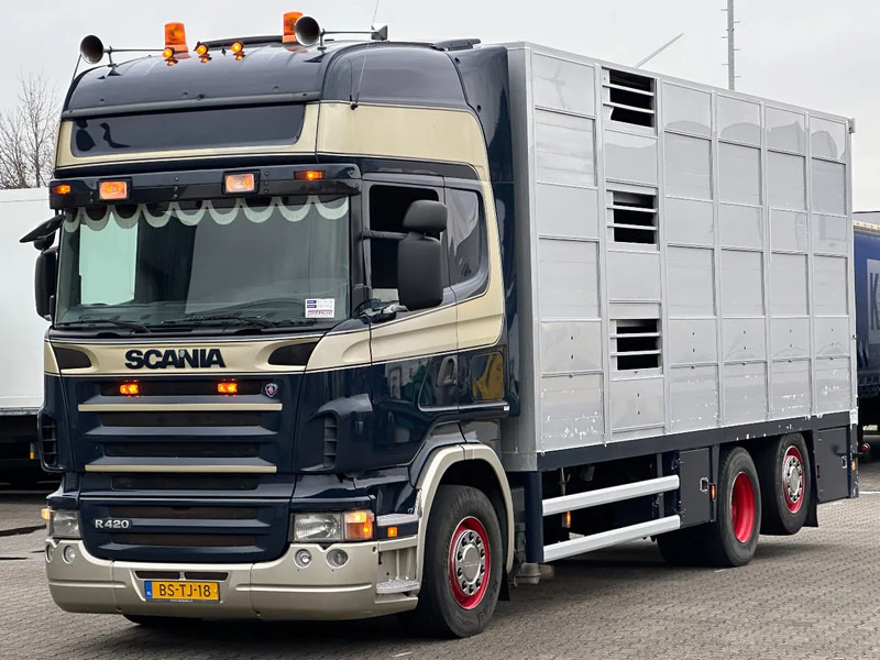 Scania R420 6x2 Topline / 3 Stock Animal Transport / Retarder / Euro 5 - Camião transporte de gado: foto 1 Scania R420 6x2 Topline / 3 Stock Animal Transport / Retarder / Euro 5 - Camião transporte de gado: foto 1