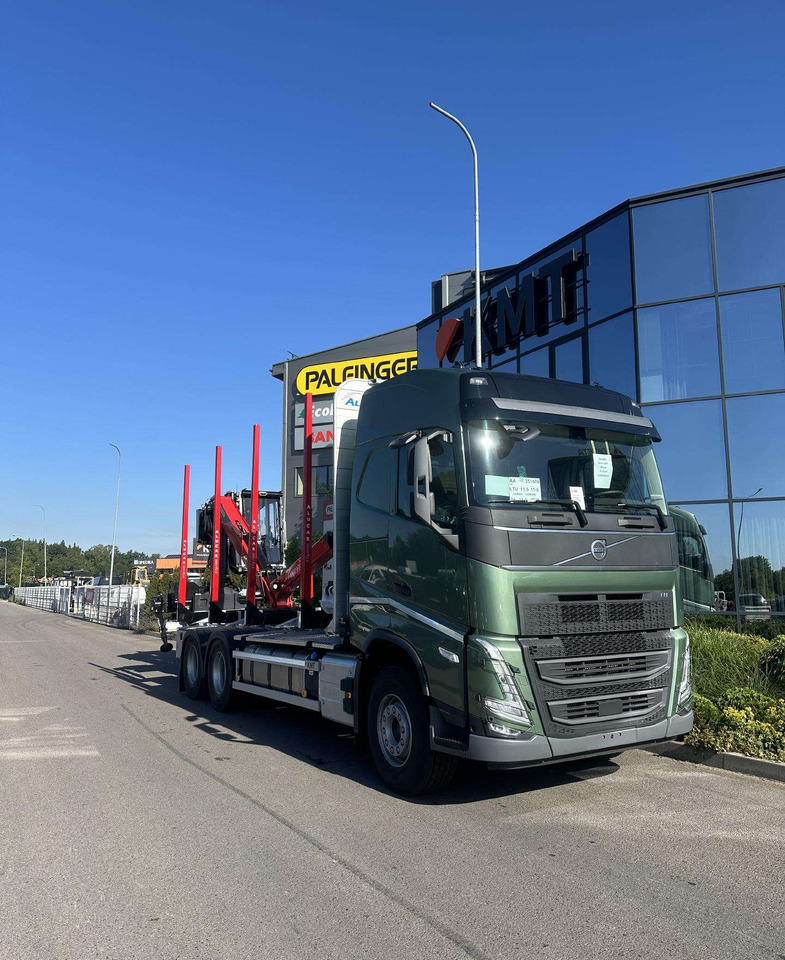 Camião de transporte de madeira, Camião grua novo Volvo FH: foto 9