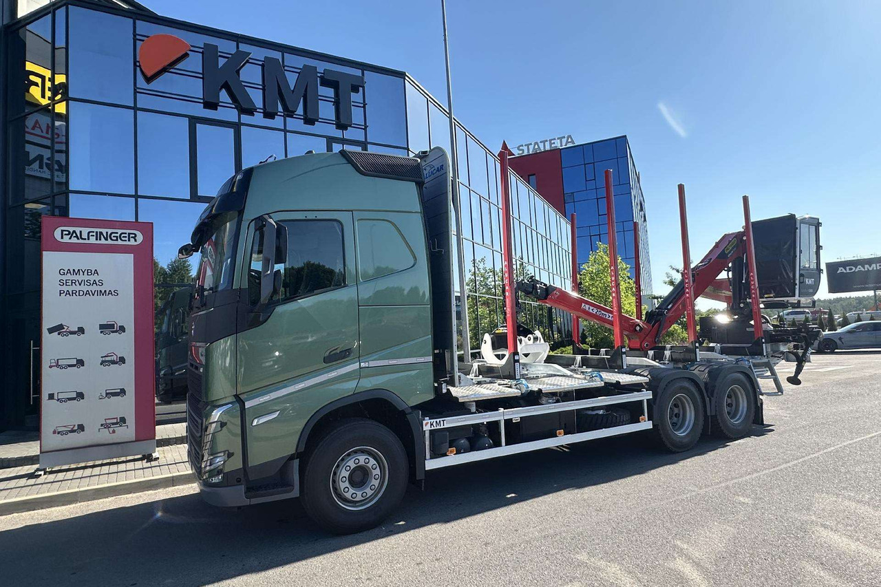 Camião de transporte de madeira, Camião grua novo Volvo FH: foto 6