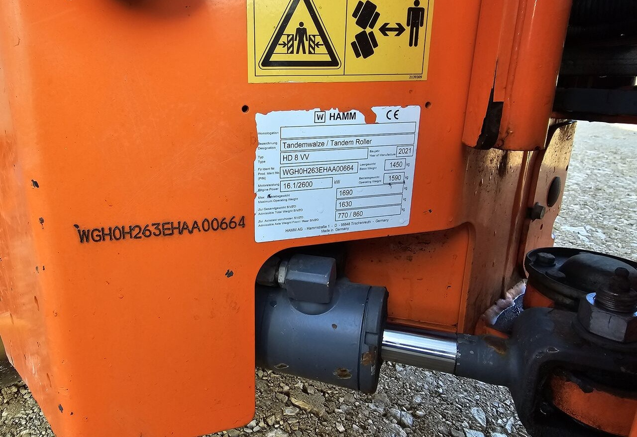 Hamm HD8 VV / 2021 / 1590KG / 307MH / TOP - Compactador pequeno de asfalto: foto 5 Hamm HD8 VV / 2021 / 1590KG / 307MH / TOP - Compactador pequeno de asfalto: foto 5