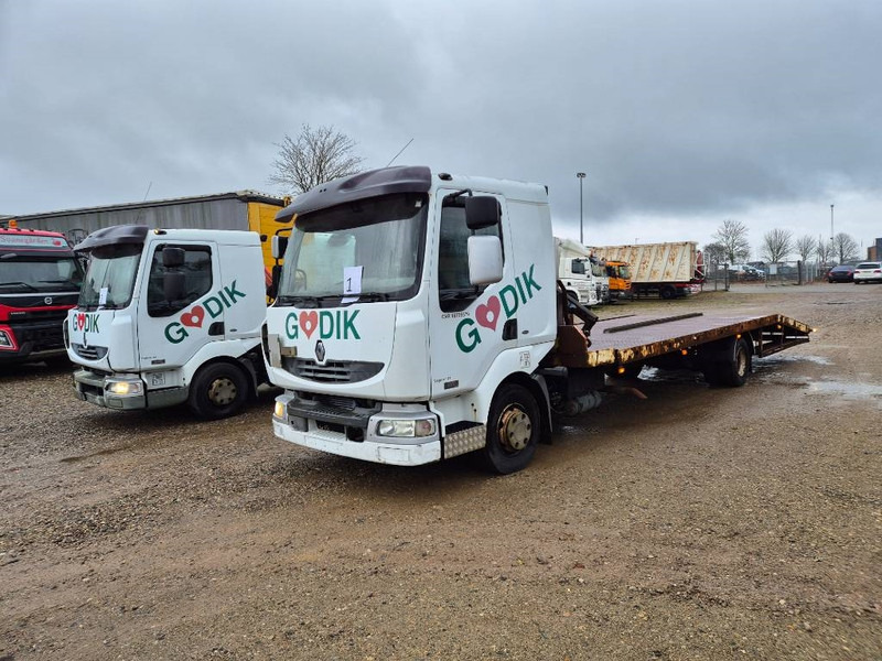 Renault 220 Machine/auto Transport and crane(2 stk) - Camião transporte de veículos: foto 2 Renault 220 Machine/auto Transport and crane(2 stk) - Camião transporte de veículos: foto 2