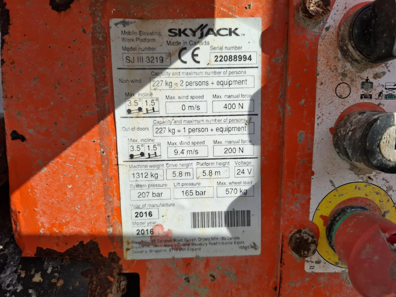 Skyjack SJ3219 Schaarlift 2016 - Plataforma de Tijera/ Plataforma de tesoura: foto 5 Skyjack SJ3219 Schaarlift 2016 - Plataforma de Tijera/ Plataforma de tesoura: foto 5