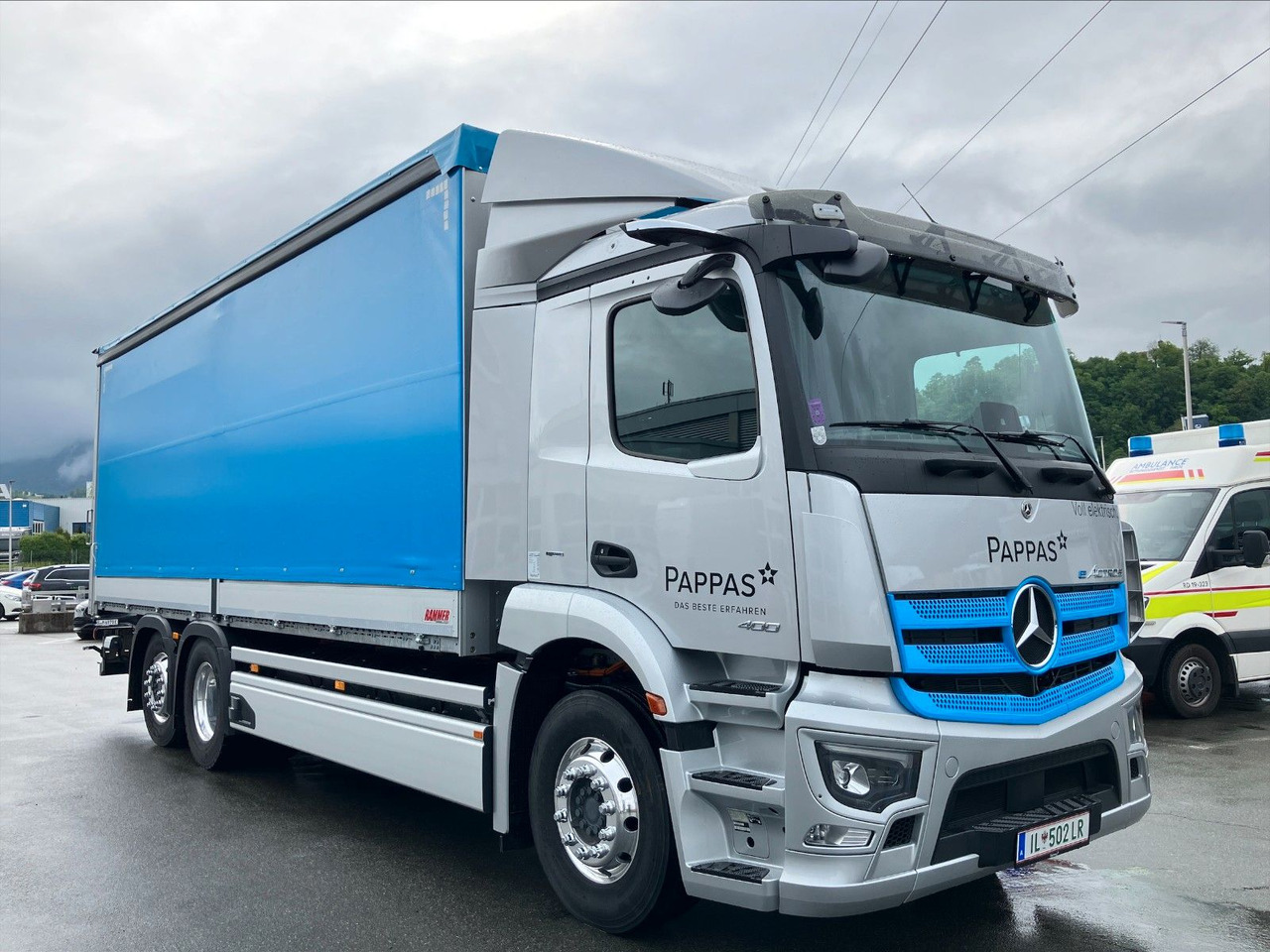 Mercedes-Benz eActros 400L 6x2 - Camião de lona, Caminhão elétrico: foto 4 Mercedes-Benz eActros 400L 6x2 - Camião de lona, Caminhão elétrico: foto 4