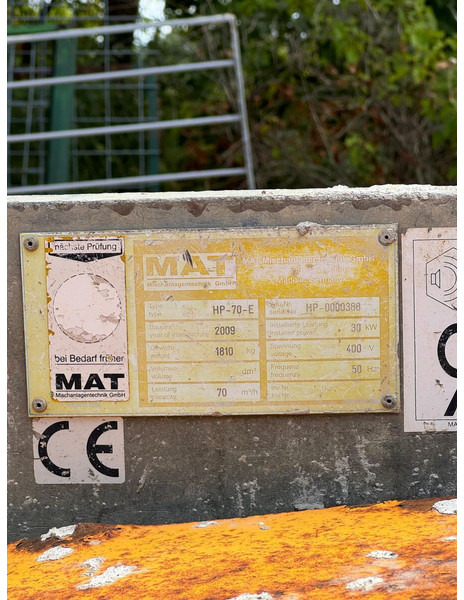 Bauer MAT HP 70 - Bomba de betão estacionária por Máquina agrícola: foto 3 Bauer MAT HP 70 - Bomba de betão estacionária por Máquina agrícola: foto 3