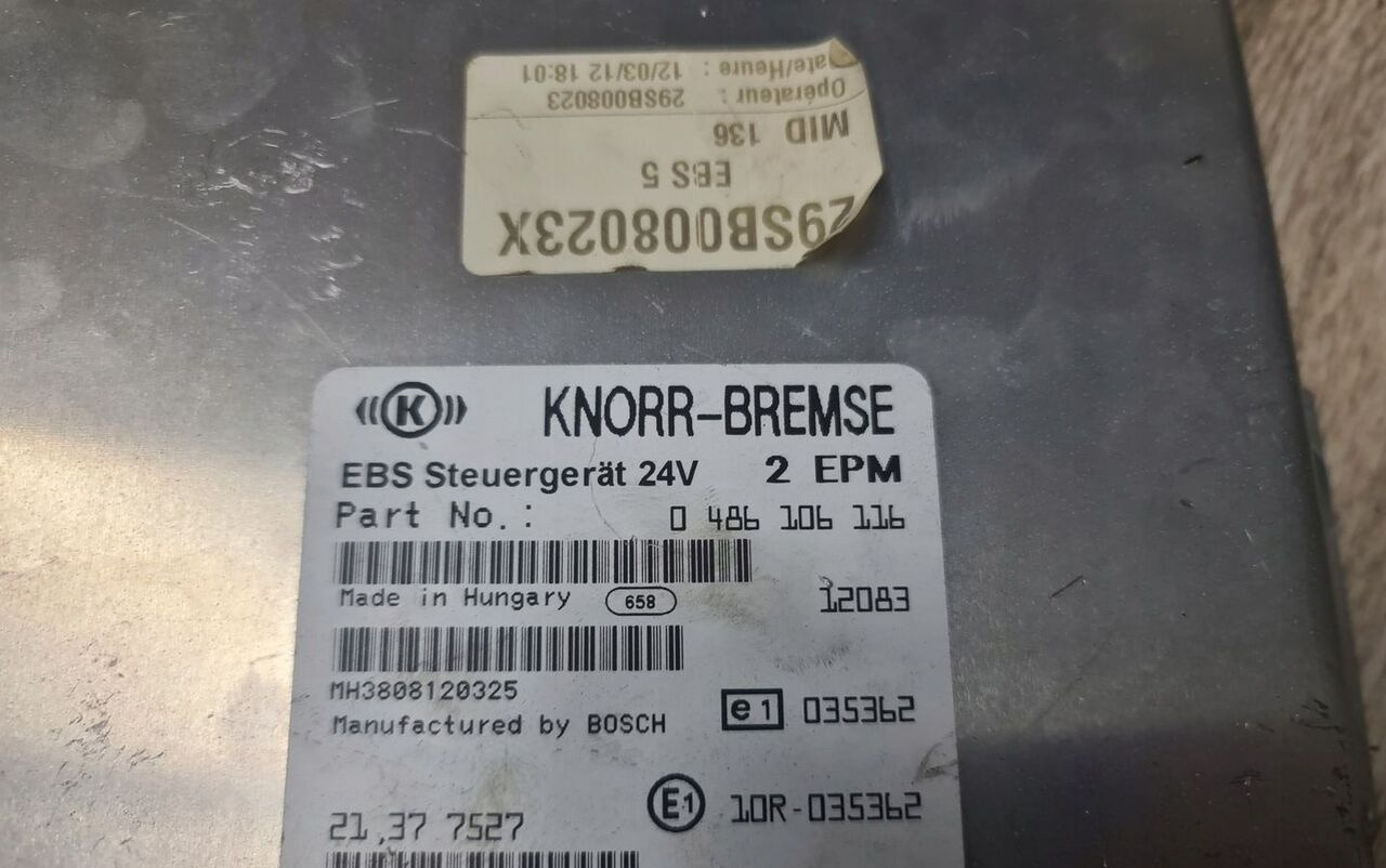 Knorr-Bremse 1 Renault Midlum DXi / Volvo FL FE - Centralina electrónica por Camião: foto 2 Knorr-Bremse 1 Renault Midlum DXi / Volvo FL FE - Centralina electrónica por Camião: foto 2